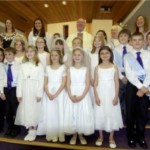 Permalink to First Holy Communion in the new Church at Guisborough photo of Guisborough children making their First Holy Communion