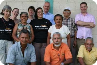 photo of IPV participants with members of the Siria Valley Environment Committee