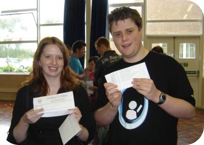 photo of St Mary's students Clare Loughlin and Andrew Walls