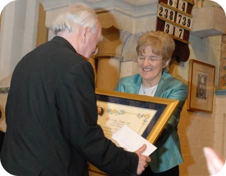 photo of presentation to Father Hynes