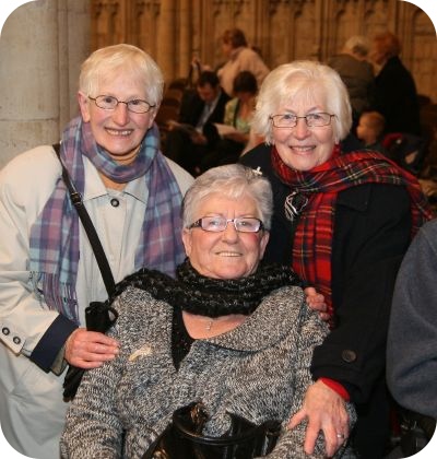 photo of the Sisters McManus with Veronica Clark