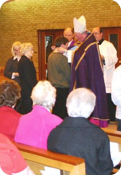 photo of Bishop Terry at the Rite of Election
