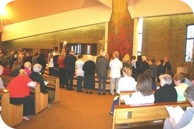 photo of candidates at the Rite of Election