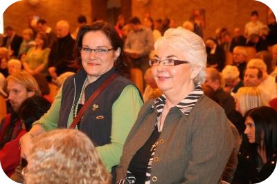 photo of smiling faces at the Rite of Election