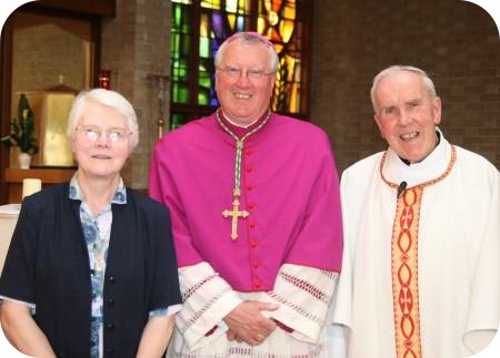 Sister Mary Condron, Bishop Terry and Canon Dan Spaight