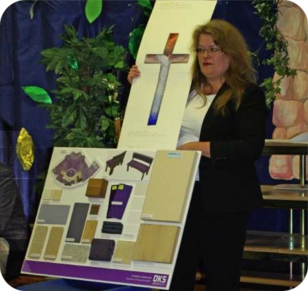 photo of Sharon Westcough making presentation