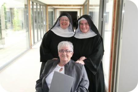 photo of Benedictine Sisters with Mrs Veronica Clark