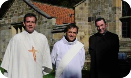 photo of Fr John Paul, John Detain and Fr Damian 