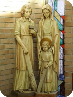 the statue of the Holy Family in St Mary's Cathedral, Middlesbrough