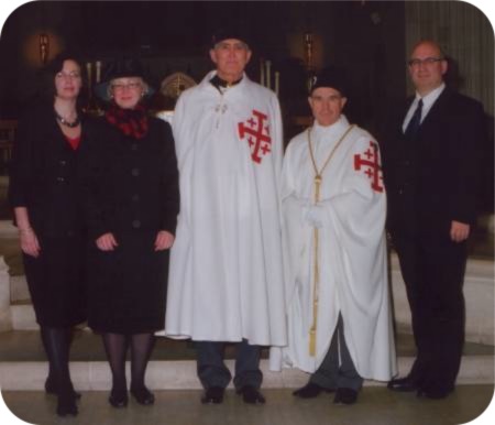 photo of the investiture of a Knight of the Holy Sepulchre of Jerusalem