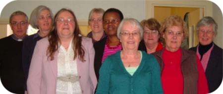 photo of Mrs Sentamu, Father Bywater and members of the Diocesan Womens Commission