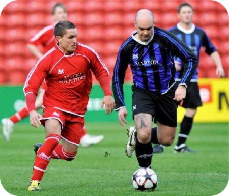 photo of action at the Riverside match