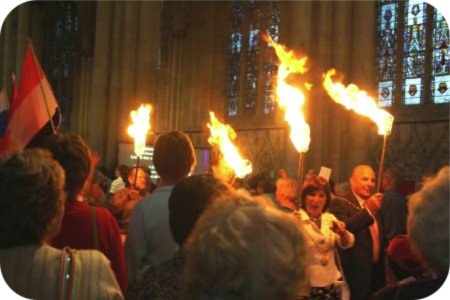photo of York's civic leaders and church leaders carrying light to the world