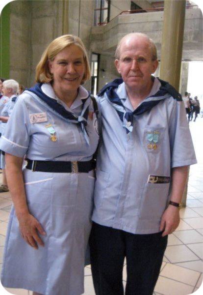 photo of Jean Naughton and Hugh Coyle, Lourdes nurses