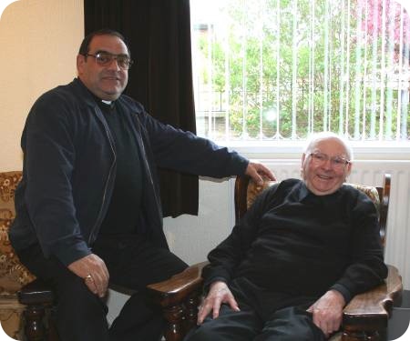 photo of Father Tony Barry with Monsignor Ricardo Morgan