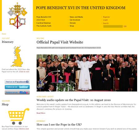 graphic from the official Papal Visit web site