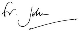 Father John Lumley's signature