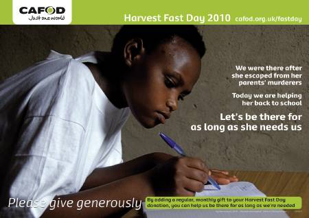 graphic for launch of CAFOD Fast Day Appeal 2010