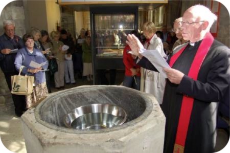  photo of Canon Ryan giving blessing at celebration of Saint Margaret Clitherow