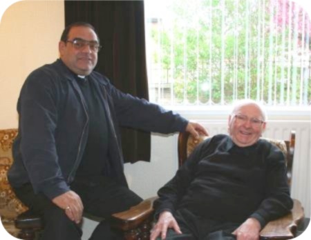 photo of Father Tony Barry with Monsignor Ricardo Morgan