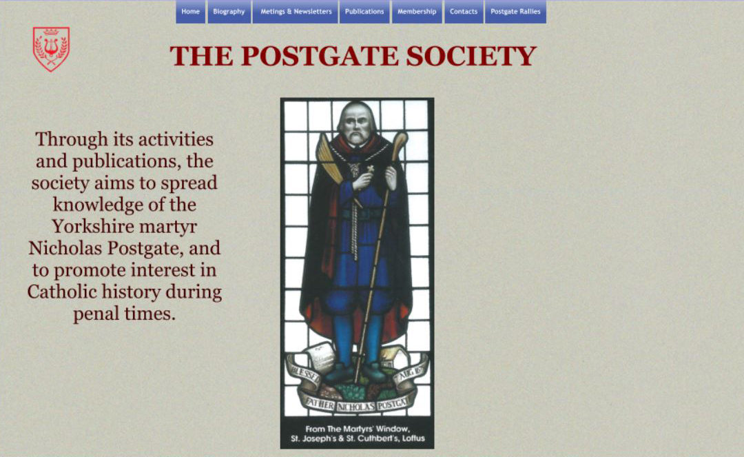 New Website For Postgate Society