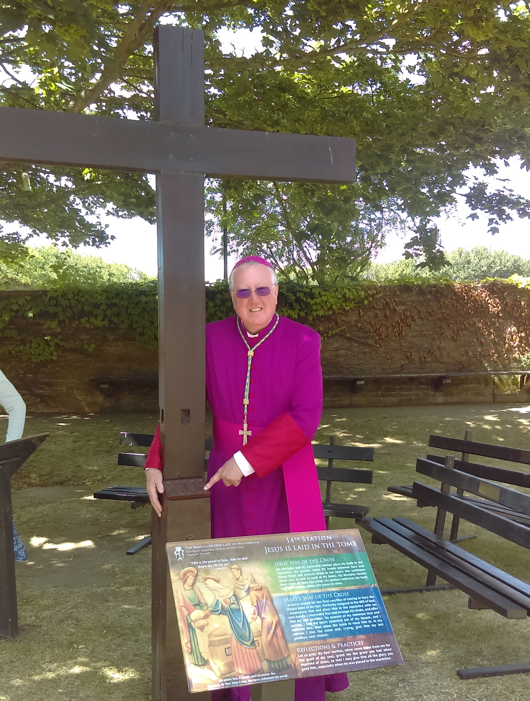 Bishop Terry at the 14th station in Walsingham