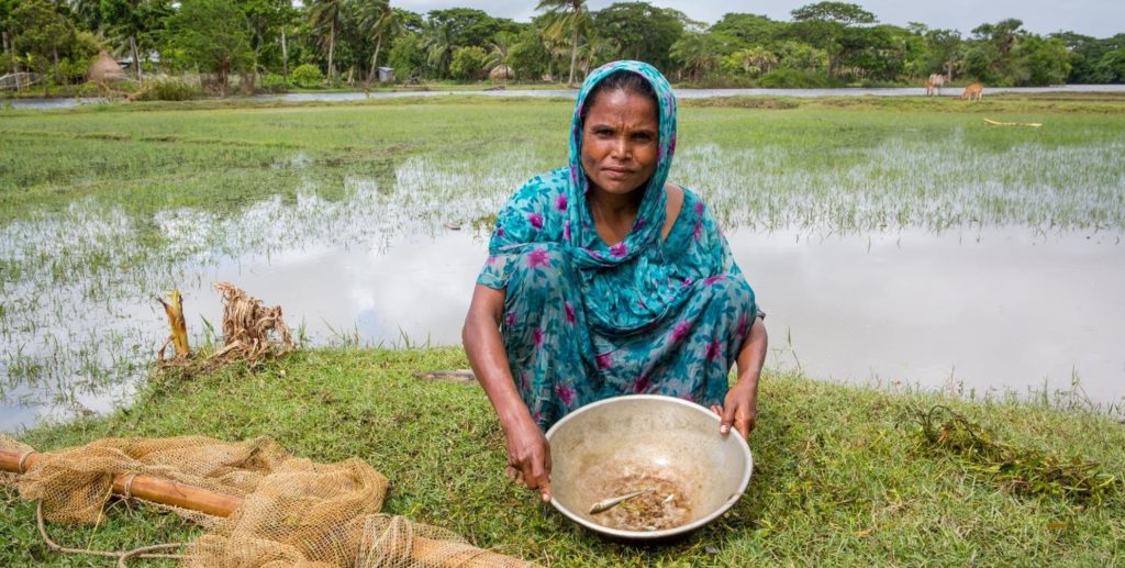 Mahinur, who lives in an area of Bangladesh that has been badly hit by climate change – Photo by CAFOD