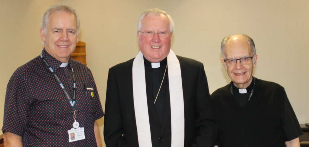 Baptist minister Rodney Breckon, Bishop Terry and Deacon Len Collings