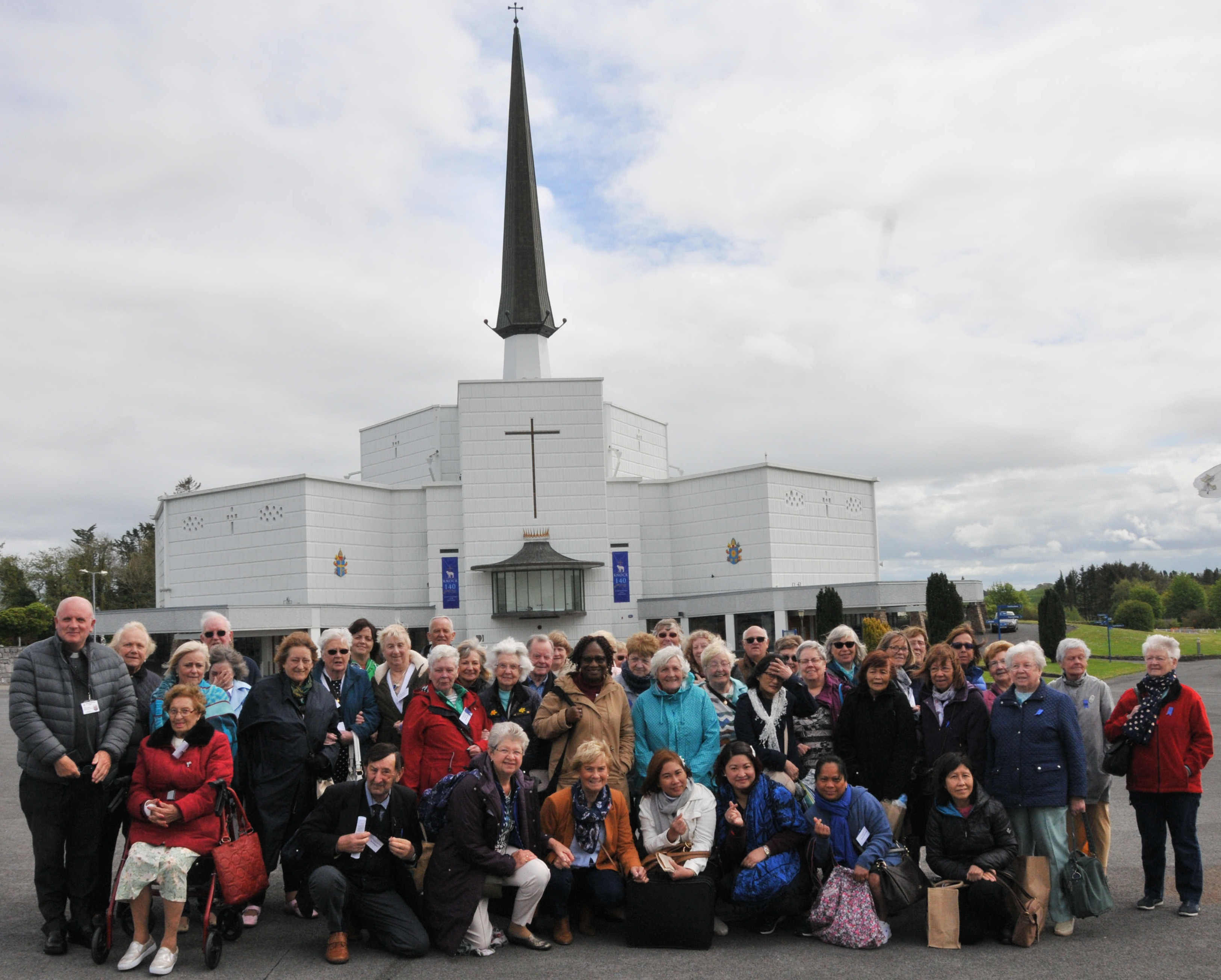 Pilgrims who visited Knock for the 140th anniversary of the Apparition of the Virgin Mary