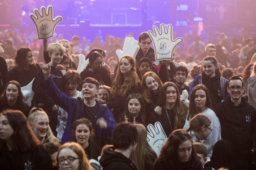 Flame: CYMFed organises the Flame Congress, the largest Catholic youth event in the UK. The biannual event gathers 8,500 young people at the SSE Arena, Wembley. Our picture shows Flame 2019