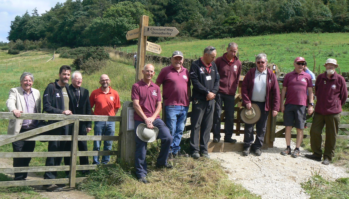 Bishop Terry opens the new Cleveland Way pathway that passes an entrance to the Shrine of Our Lady of Mount Grace