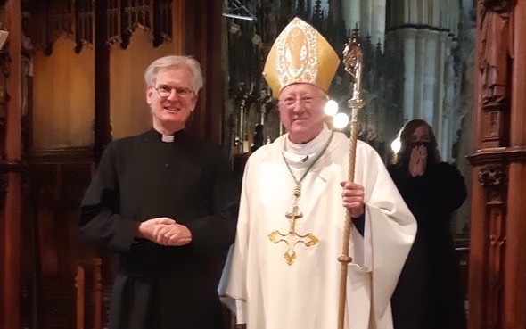 Dean of Beverley Minster is Canon Jonathan Baker with Bishop Terry, who celebrated a Catholic Mass in the church for the first time since the Reformation – Photo by Father Phil Cunnah