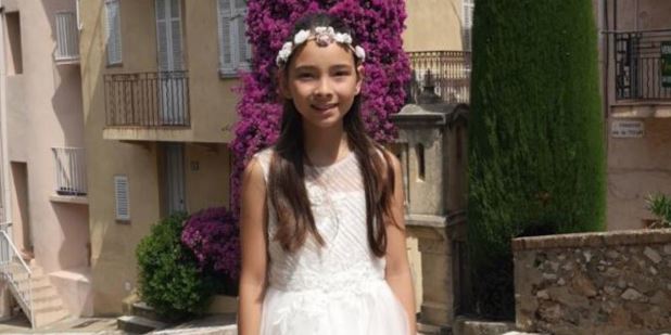 Mayline Tran, the child cured thanks to Pauline Jaricot’s intercession, pictured at her First Holy Communion – Photo by her father, Emmanuel Tran