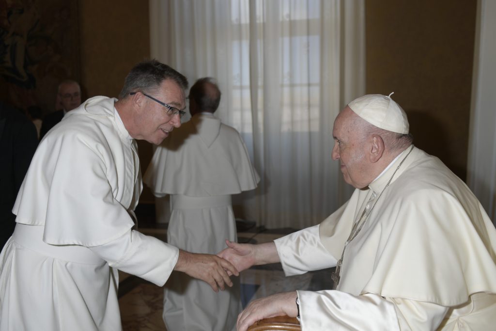 Father Thomas Swaffer with Pope Francis