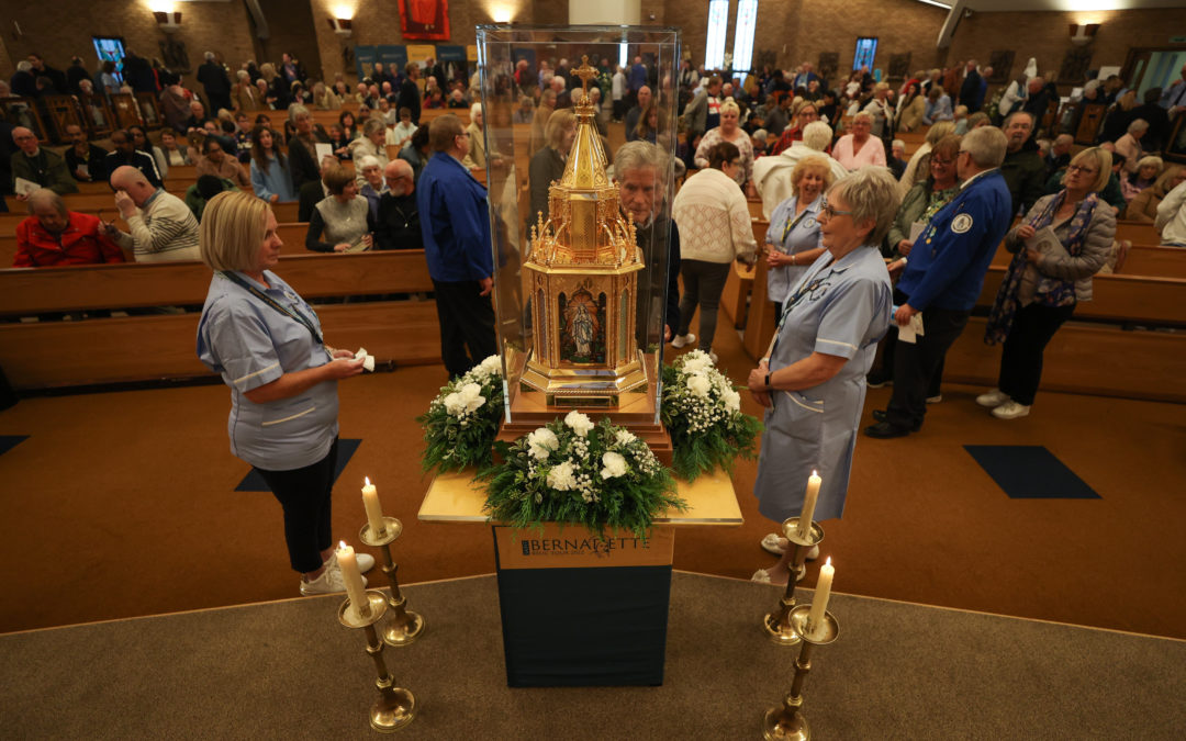 Thousands flock to visit Lourdes relics