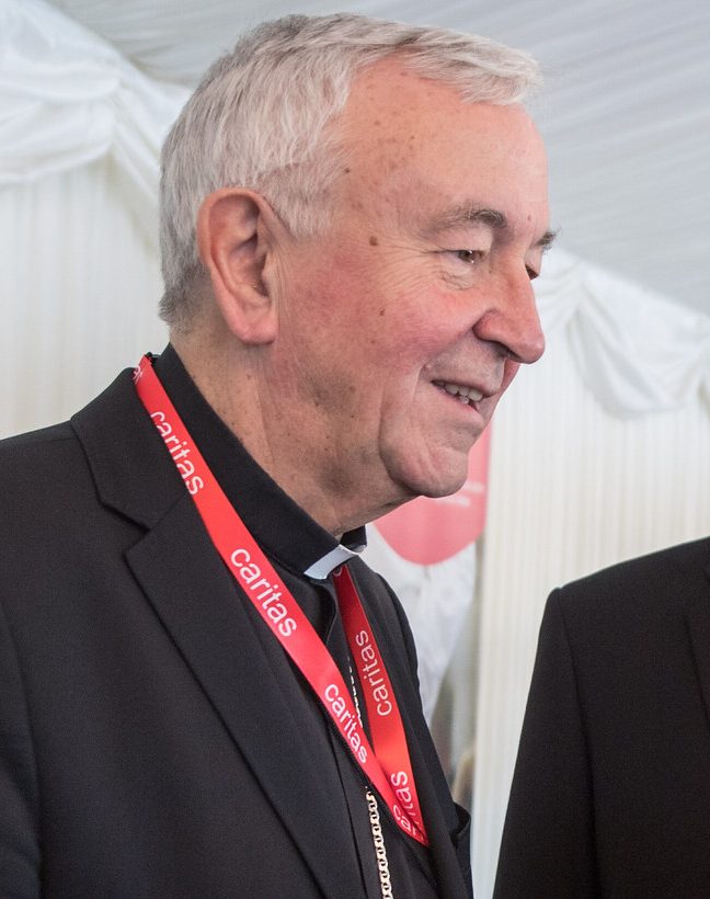 Cardinal Vincent Nichols with Bishop Terry at a CSAN parliamentary reception in 2016 © Mazur/catholicnews.org.uk