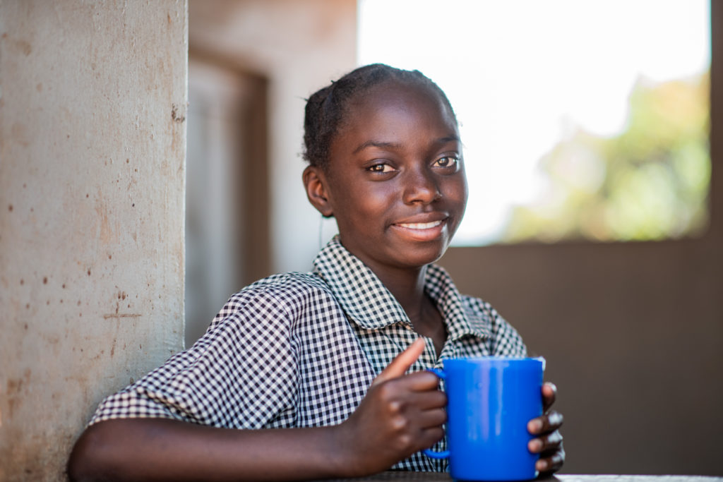 Ketti Banda (12) a pupil at Magwero School for the Deaf in Chipata, Eastern Zambia. Along with many other pupils, she is a beneficiary of the in-school feeding programme supported by Mary's Meals