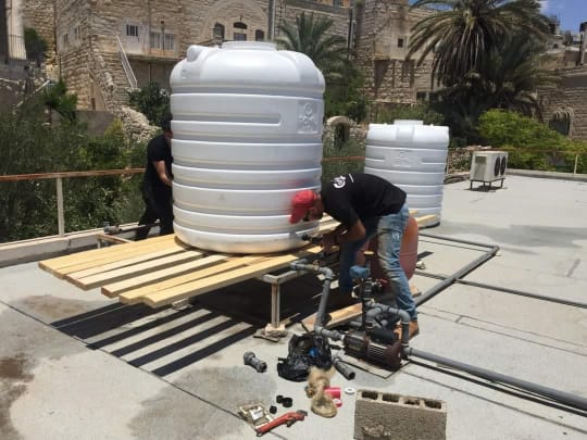 A water tank installation in Bethlehem