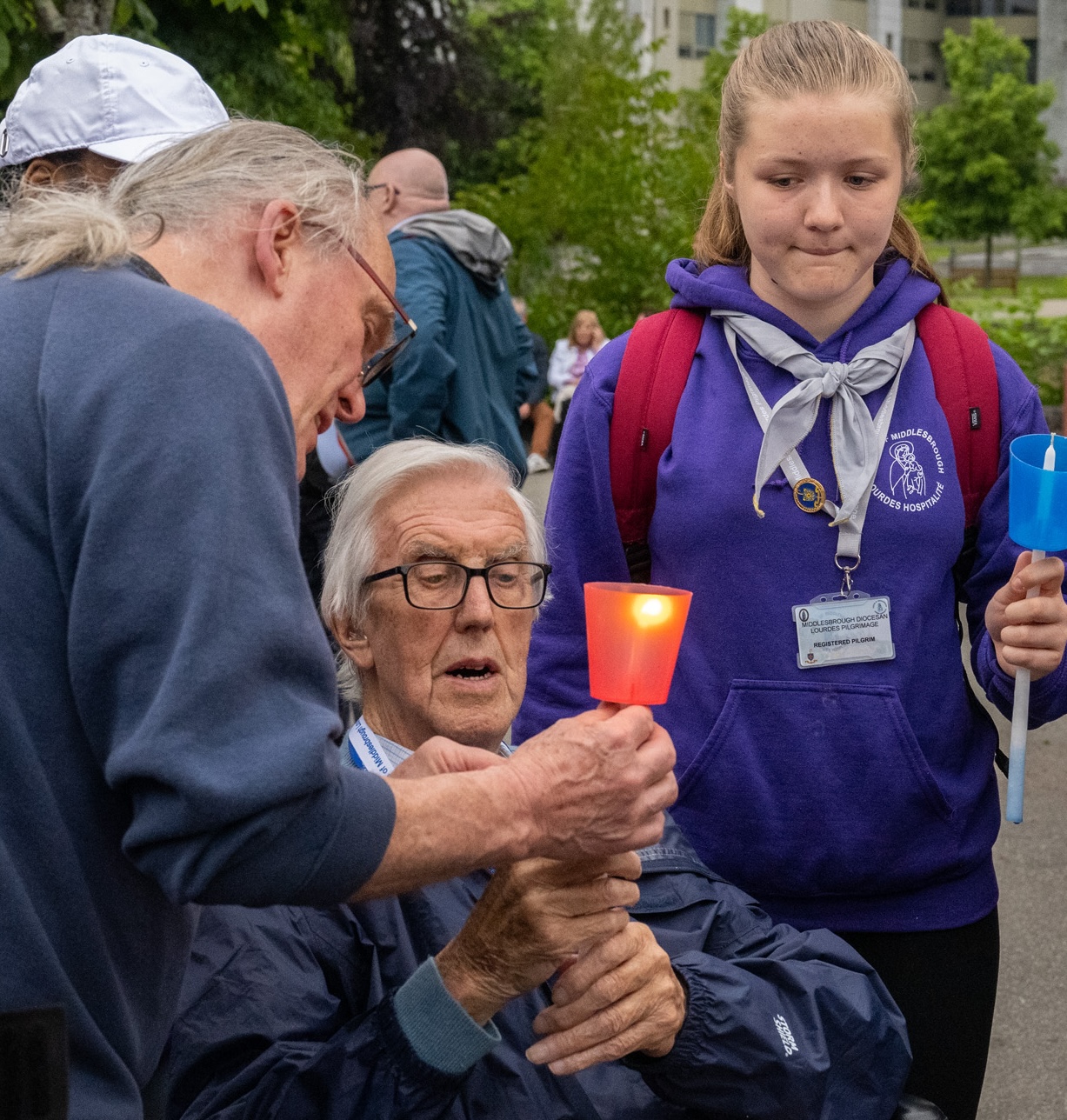 Father Pat Day with Father Peter Keeling in Lourdes