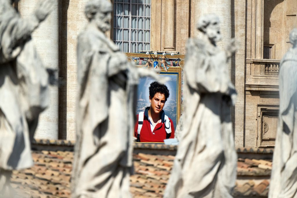 Pope Leo XIV presided over the canonisation ceremony of Carlo Acutis and Pier Giorgio Frassati – Photo © Mazur/cbcew.org.uk