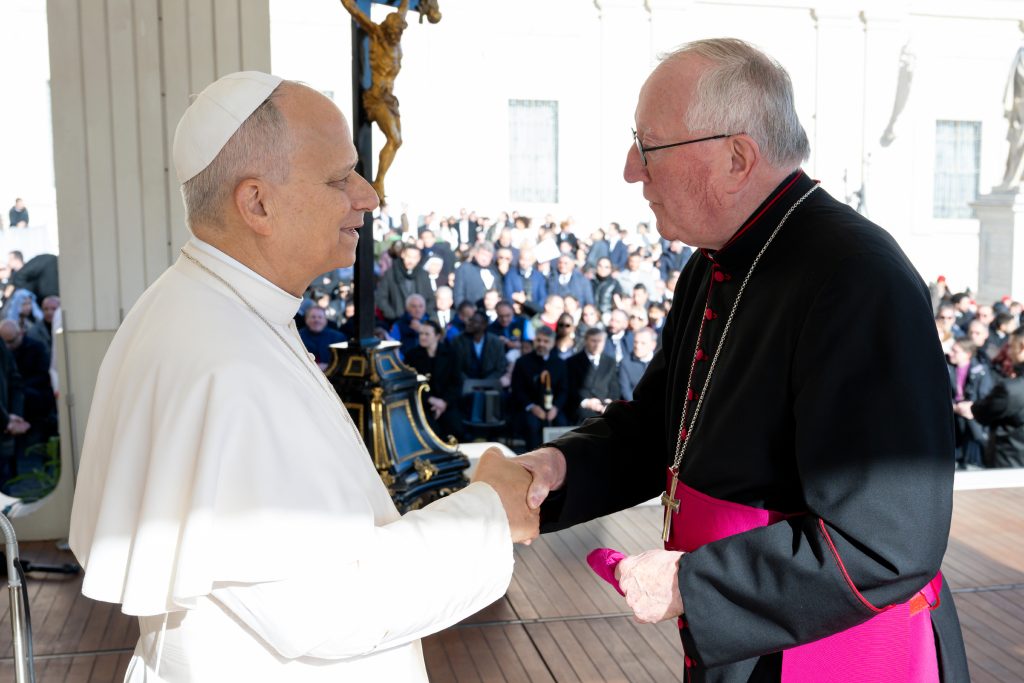 Bishop Terry meets Pope Leo after the general audience in Rome on November 26 2025 – Photo © Vatican Media