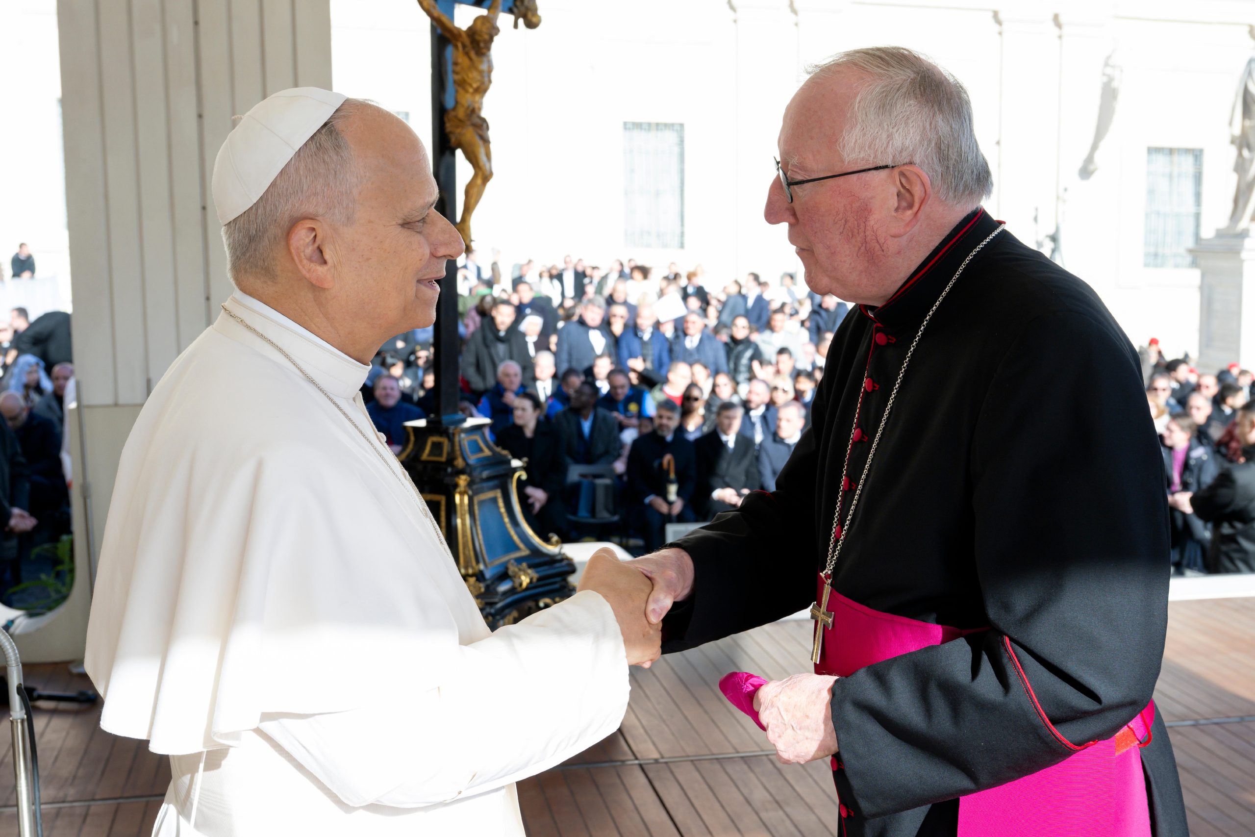 Bishop Terry meets Pope Leo after the general audience in Rome on November 26 2025 – Photo © Vatican Media Bishop Terry meets Pope Leo after the general audience in Rome on November 26 2025 – Photo © Vatican Media