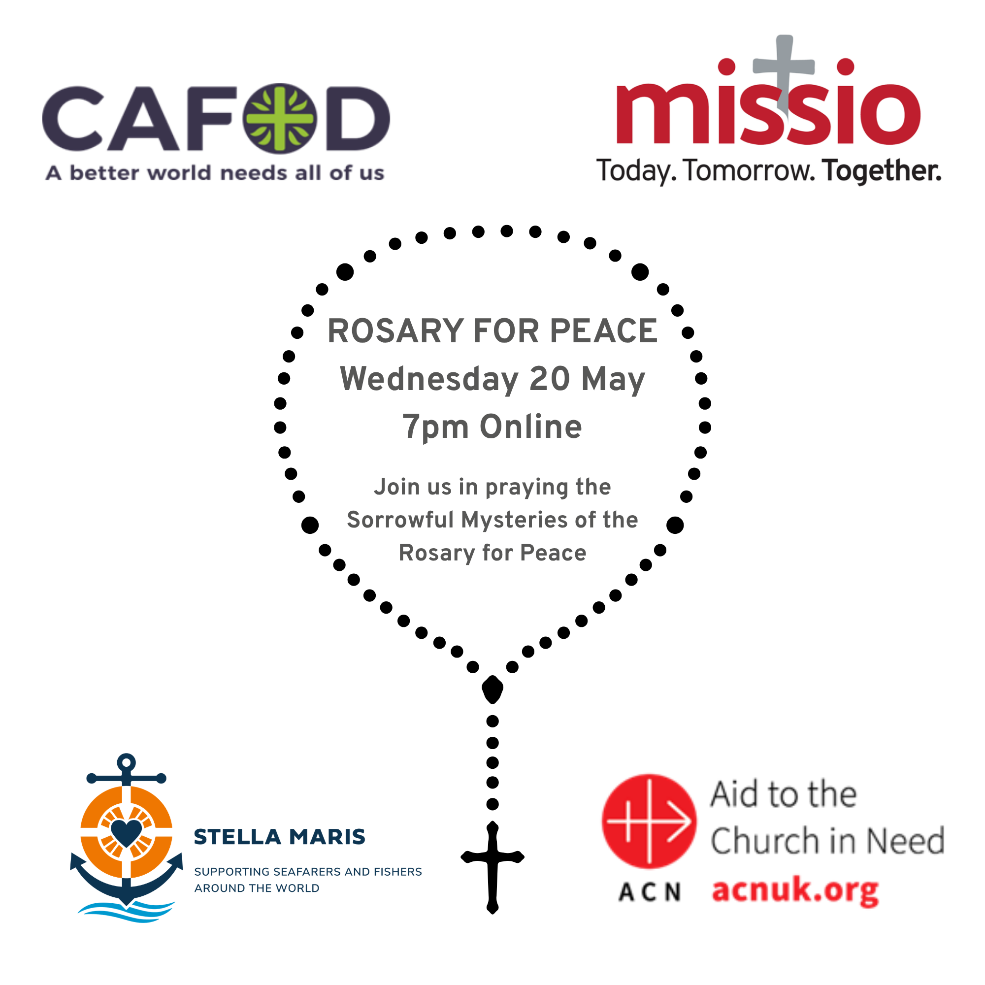 Catholic charities unite to pray Rosary for peace