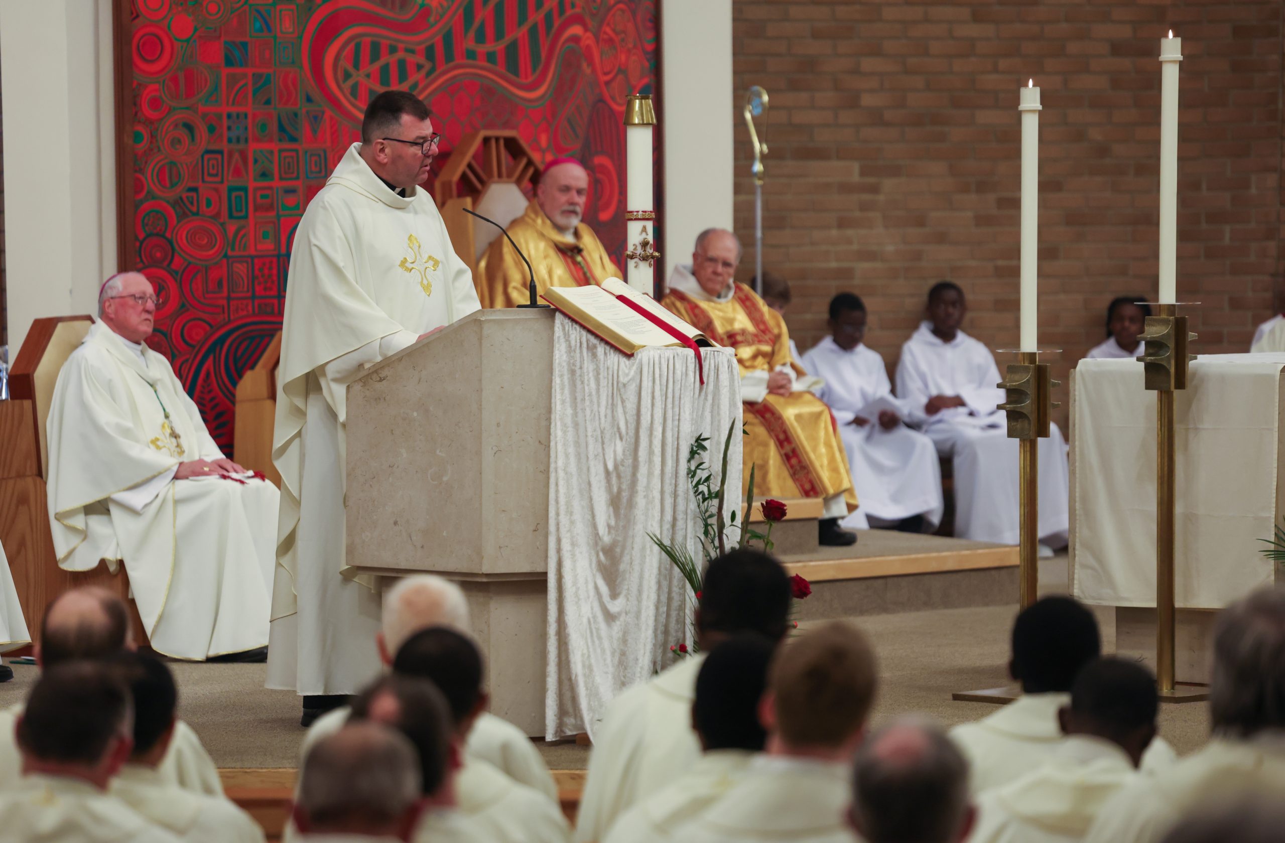 Canon Paul Farrer preaching at St Mary's Cathedral – Photo by Chris Booth