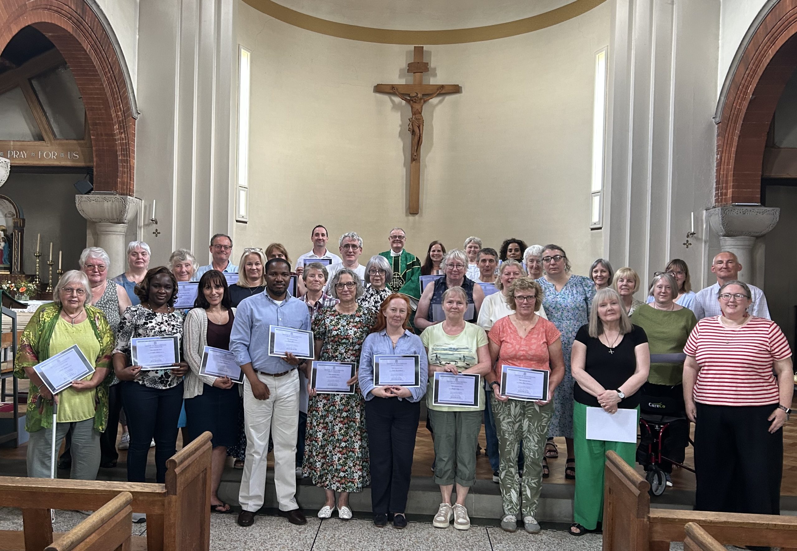 Catechists who took the Pathway 1 course, with Canon John Lumley, centre at the back, and adult formation coordinator Nicola Sweetman, right